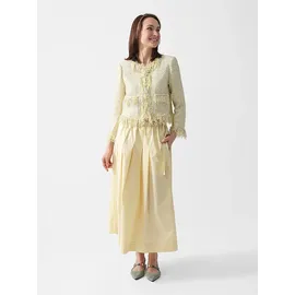 richroyal Rich & Royal Short Bouclé Jacket with Fringes in Soft Butter | Gr.: 42