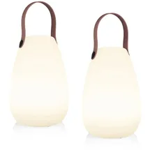 smartwares - 2er set Akku led Tischleuchten für außen & innen mit rgb, h: 21cm