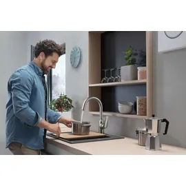 Hansgrohe Focus M42 220 1 jet messing edelstahl Finish 71802800