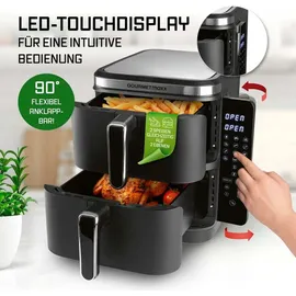 GOURMETmaxx FryUp Vertikale Doppelkammer Schwarz 15305