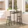 Homcom Bartisch Set 3-teilig Esstisch mit 2 Barhocker Essgruppe Küchentisch und Stühle Stehtisch und Barhocker mit Lagerregal Metall 80 x 50 x 90 cm Schwarz