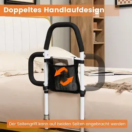 Costway Bettschutzgitter Rausfallschutz 136 kg Schwarz/Weiß