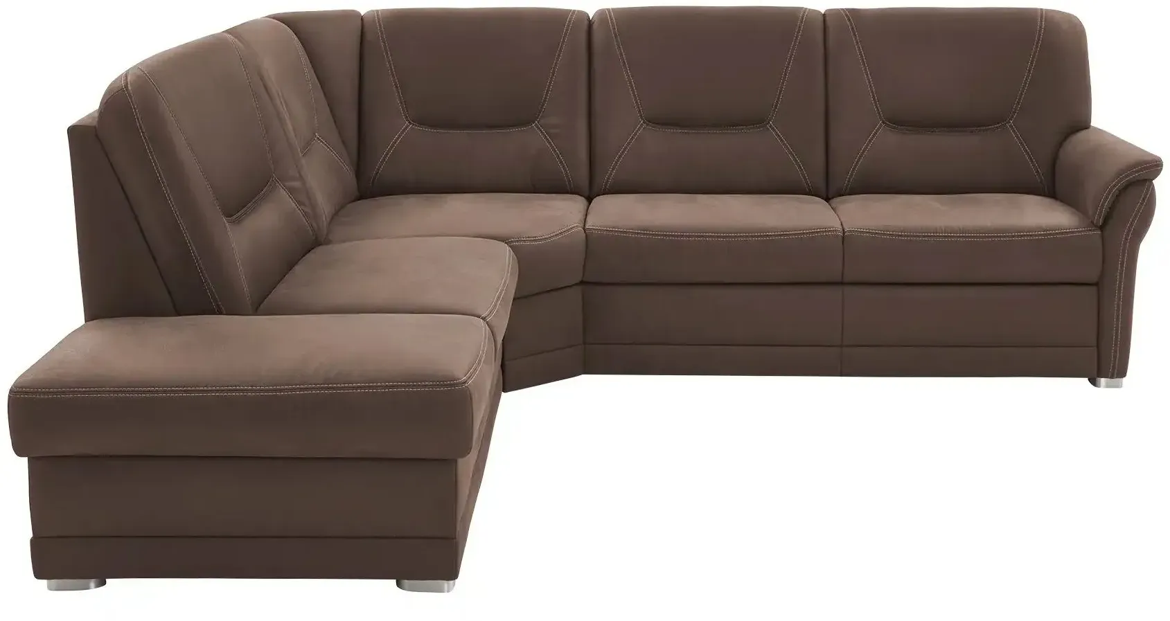 meinSofa Ecksofa aus Mikrofaser Edda ¦ braun ¦ Maße (cm): B: 253 H: 96 T: 238.0