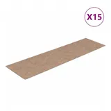 vidaXL Stufenmatten Selbstklebend 15 Stk. 76x20 cm Hellbraun Rechteckig