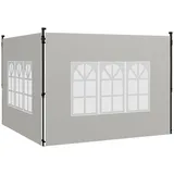 MC Star Pavillon 2er Set Seitenwände für Pavillon 3x3 3x6 Wasserdicht, Seitenteile mit Fenster Weiß