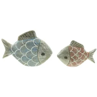 Home-trends24.de Dekofigur Fisch Figur Maritim Deko Fische Objekt Skulptur 2er Set (2 St)