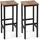 Costway Barhocker 71,5 cm Vintage 2er Set Braun