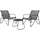 Mirjan24 Gartenset, Anthrazit, Metall, 3-Sitzer, rund, Gartenmöbel, Gartenmöbel-Sets