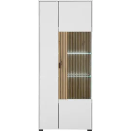 Home Affaire Vitrine Hudson 75 x 38 x 180 cm Weiß