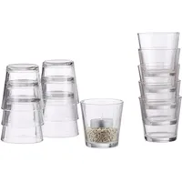 Relaxdays Relaxdays, klar Teelichtgläser 12er Set, konisch, Tischdeko, Gläser