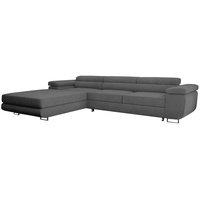 MOEBLO Ecksofa BUZZ TWIN, mit Schlaffunktion, mit Bettkasten Funktionalität Polsterecke, Modulares Sofa Hochwertige Materialien, mit Relaxfunktion, (BxHxT):275x90x202 cm grau