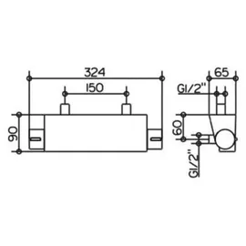 Keuco Edition 11 Duschthermostat Aufputz für 1 Verbraucher Verchromt 51126010100