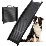 Petigi Hunderampe klappbar 152 cm Schwarz/Grau