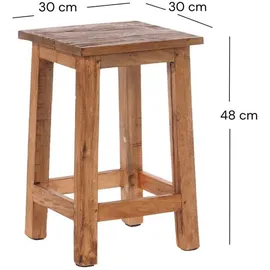 DESIGN DELIGHTS Sitzhocker Madero 30 x 48 x 30 cm Beige