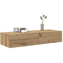 vidaXL Wandregal mit Schubladen 100 x 36 x 19 cm Braun
