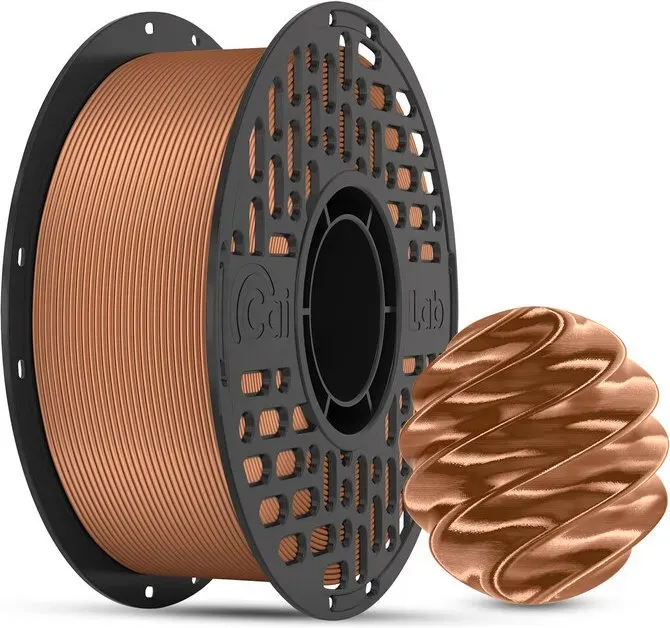 CAILAB PLA Silk 3D-Drucker-Filament, Einfarbig - Braun-Kupfer
