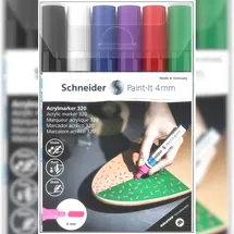 Schneider Paint-It 320 Acrylmarker 6 St. blau/grün/rot/schwarz/weiß/lila