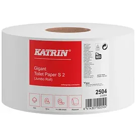 Katrin Jumbo-Toilettenpapier Gigant S2 2-lagig Recyclingpapier, 12 Rollen