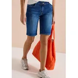 Cecil Loose-fit-Jeans CECIL, Damen, Gr. 34, dunkelblau wash, Jeans, 78% Baumwolle, 20% Polyester, 2% Elasthan, unifarben, kurz, Jeans, 5-Pocket-Style, Topseller