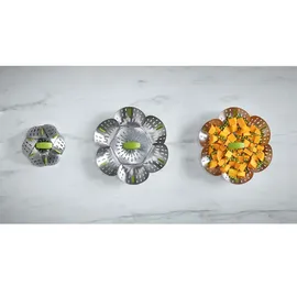 Joseph Joseph Bloom Steel Zusammenklappbarer Dampfgareinsatz aus Edelstahl-Grün, Stainless Steel