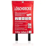 BigDean Löschdecke Küche für Fettbrand sofort einsetzbare XL Feuerlöschdecke DIN EN 1869:2019 – Feuerdecke auch für Grill, Auto und Camping