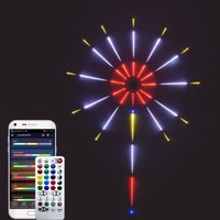 Bluetooth LED Feuerwerk Streifen, Dreamcolor RGBIC Feuerwerk Led Strip Lichterkette Feuerwerk Lichtband mit Fernbedienung, Multicolor Chasing Effek...
