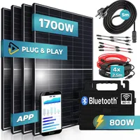 Sunniva SUNNIVA® Balkonkraftwerk 1700/800W Solaranlage mit Astro Energy Wechselrichter,WIFI