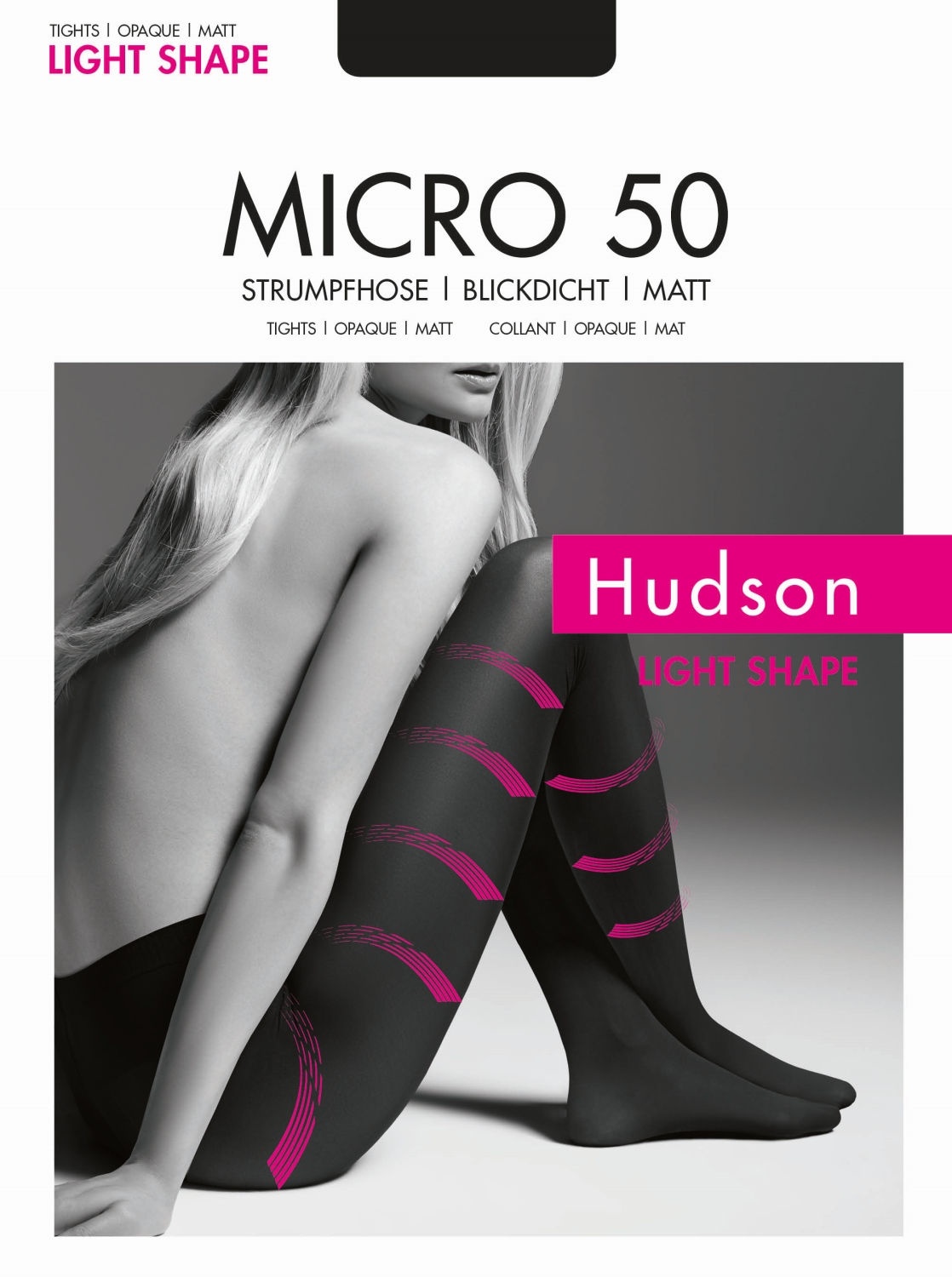 Hudson Micro 50 Light Shape Strumpfhose 3er Pack | 38-40 (I) | Black (HU-0005)