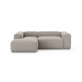 s.Oliver Ecksofa S.OLIVER "EMMERIK Designersofa, L-Form mit Wellenfederung, B/T/H: 260/155/73 cm", grau (taupe), B:259,5cm H:73cm T:155cm, 100% Polyester, Sofas, Ecksofa, hoher Sitzkomfort, gemütlich und modern, auch in Cord