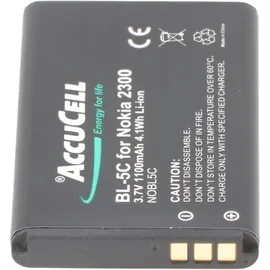 AccuCell Akku passend für Nokia E60, BL-5C, 1100mAh