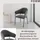 byLIVING Esszimmerstuhl Curve Stoff dunkelgrau 2er Set