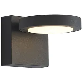 LUCANDE Außenwandleuchte Aluminium 11,8 cm 1 flammig schwarz