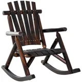 STILVORA Schaukelstuhl Holz Burnt Orange 97x69x93 cm ergonomisch im Antik-Look