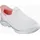 SKECHERS Go Walk 7 - Mia Weißes Textil, neonrosa Besatz, 37