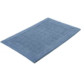 KLEINE WOLKE Badteppich Net Stahlblau 70 x 120 cm