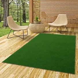 Snapstyle Kunstrasen Rasenteppich mit Noppen Kingston Grün Uni 400x100cm