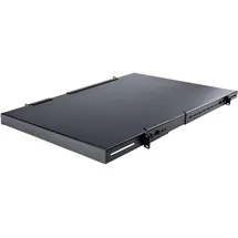 Startech StarTech.com 1 HE verstellbarer Schwerlast Fachboden für Server Rack/ Schrank bis 80 Kg - Fachboden für Serverschrank 1HE, 19 Zoll, verstellbar, schwarz
