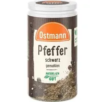 Ostmann Pfeffer schwarz, gemahlener Pfeffer im Streuer, 40g