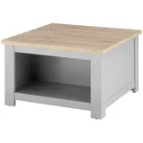 furn.design Couchtisch, Grau, Eiche Artisan, Metall, Nachbildung,Eiche, Uni, Holz Optik, Quadratisch,Quadratisch, 83x50x83 cm, Wohnzimmer, Wohnzimmertische, Couchtische