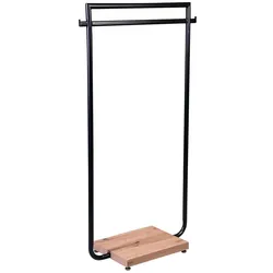 Garderobe Chile Metall Schwarz, Braun Schwarz / Eiche