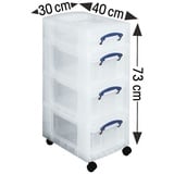 Really Useful Box Aufbewahrungsbox transparent 30,0 x 42,0 x 73,0 cm