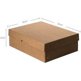 Falken Pure Aufbewahrungsbox 24 x 32 x 10 cm 10-tlg. braun