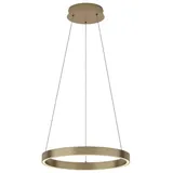 Licht-Erlebnisse LE115920 LED Pendelleuchte Tessa 3000 K 1200 lm aus Aluminium in Messing Hängelampe