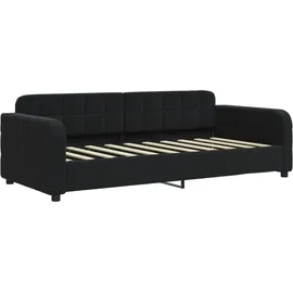 vidaXL Tagesbett Ausziehbar mit Schubladen Schwarz 90x190 cm Samt
