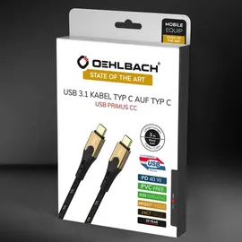 Oehlbach USB-C 3 m Schwarz/Gold