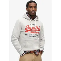 Superdry Duo Vintage Logo Kapuzenpullover Glacier Grey Marl L