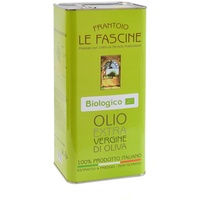 Le Fascine 100% italienisches Bio-Pugliese Provençal Natives Olivenöl Extra Hergestellt aus provenzalischer Einzelsorte (Peranzane) (5 Liter Dose)