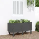 vidaXL Hochbeet 121 x 50 x 57 cm Grau