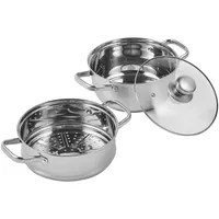 Vevor 22cm Dampfgarer Topf Edelstahl mit Glasdeckel, 1 Etagen
