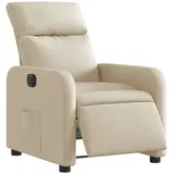 vidaXL Relaxsessel Elektrisch Creme Stoff